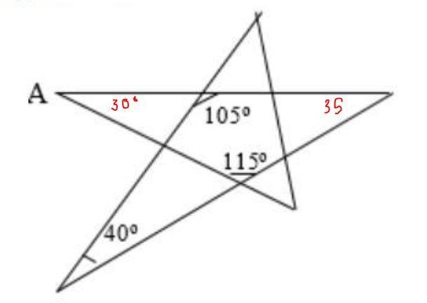 Find the degree measure of angle a in the diagram below-example-1