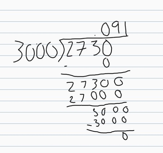 What is 2.73 divided by 30-example-1