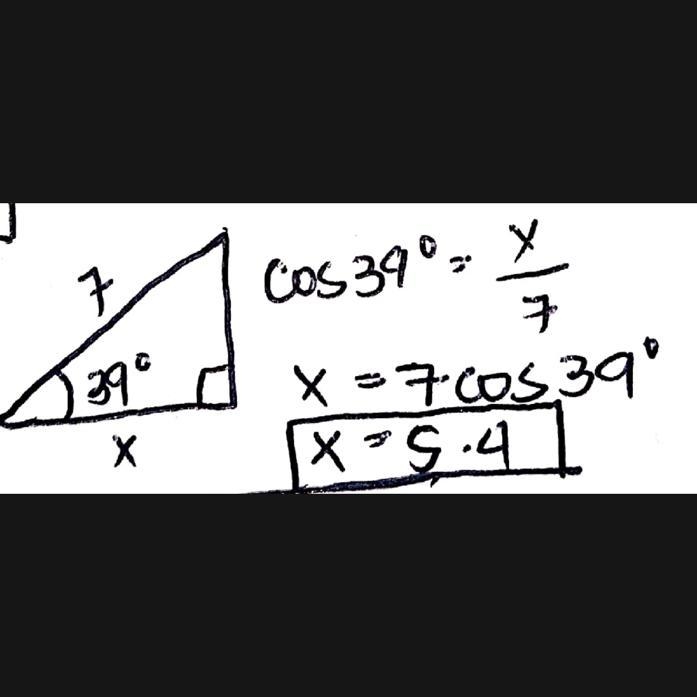 Directions: Using trig functions, find the value of each variable. Write your final-example-1