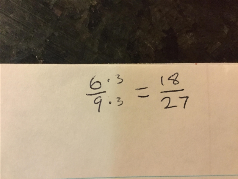 Convert 6/9 into a fraction with a denominator of 27.-example-1