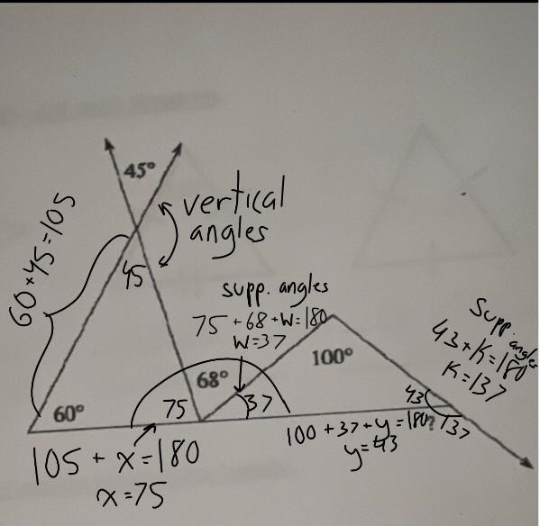 Find the measure of the angle indicated with “?” please help! Thank you-example-1