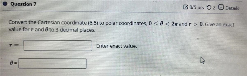 I have a trig question about the Cartesian coordinate and converting to polar coordinates-example-1