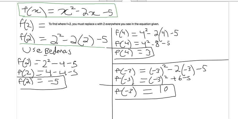 If f(x)=x^2-2x-5 find the following values-example-1