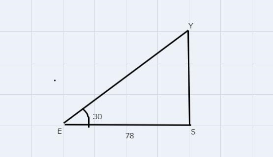 Question 6 Previous Question 6 For AYES, MZS = 90°, mZE = 30°, and SE = 78. (Draw-example-1