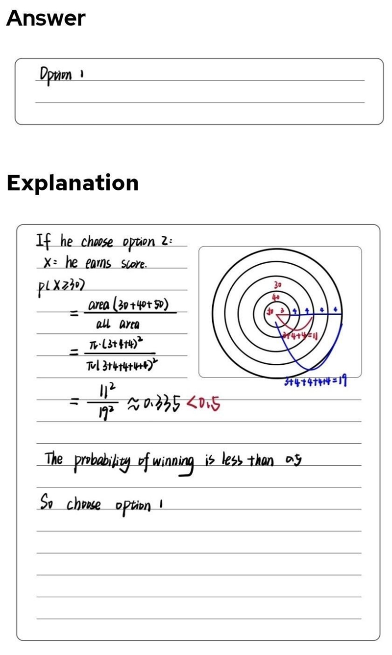 Part C What is the area of the whole target? Select the correct answer. A) 38 B) 144 C-example-1