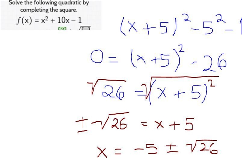 Solve the following quadratic by completing the square.-example-1