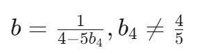 Solve for bbb. 4b+5=1+5b4b+5=1+5b4, b, plus, 5, equals, 1, plus, 5, b b=b=b, equals-example-1