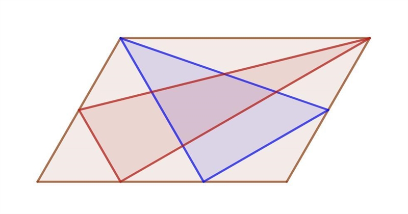 D Given a parallelogram with its sides drawn along isometric grid lines, a spanning-example-1