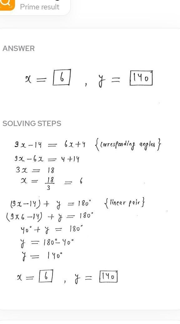 Given m∥n, find the value of x and y.-example-1