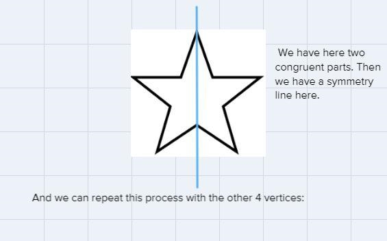 How many lines of symmetry does a regular five-pointed star have?-example-1