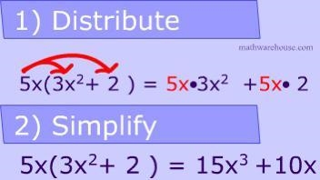 PLEASE HELP ME WITH THIS QUESTION ASAP!!! How are monomials multiplied by binomials-example-1