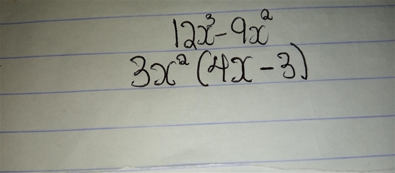 Factorise this expression as fully as possible 12x^3 - 9x^2-example-1