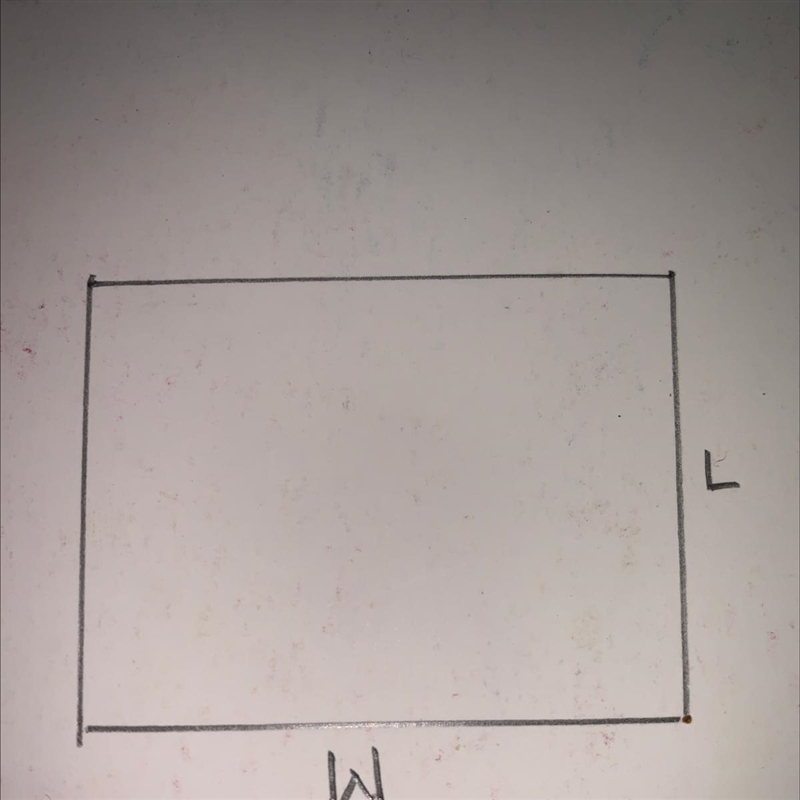 GEOMETRY The length of a rectangle is twice the width. Find the area, if the perimeter-example-1