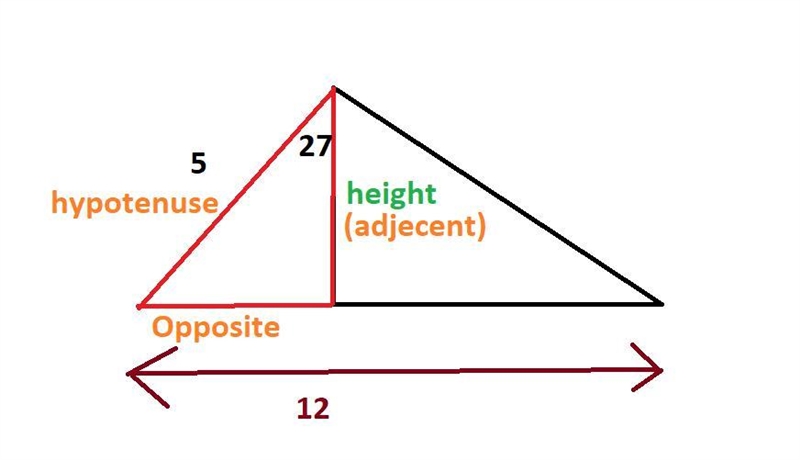 Use trigonometry to find the height of the triangle. Then use the height to find the-example-1