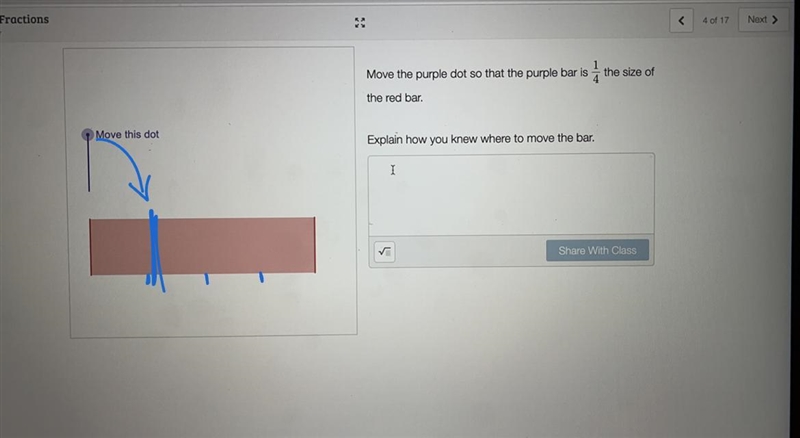 HELP PLEASE where do I put the dot and how do I explain-example-1