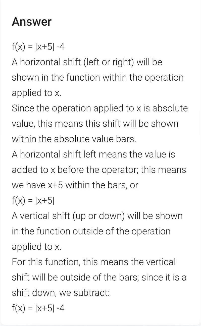 If you apply the changes below to the absolute value parent function, f(x) = x1,what-example-1