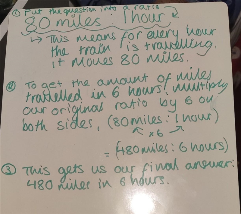 Christine went on a passenger train that traveled 80 miles in one hour. How many miles-example-1