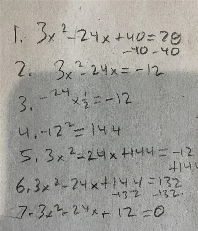 Please help :) Use completing the square to determine which of the following gives-example-1