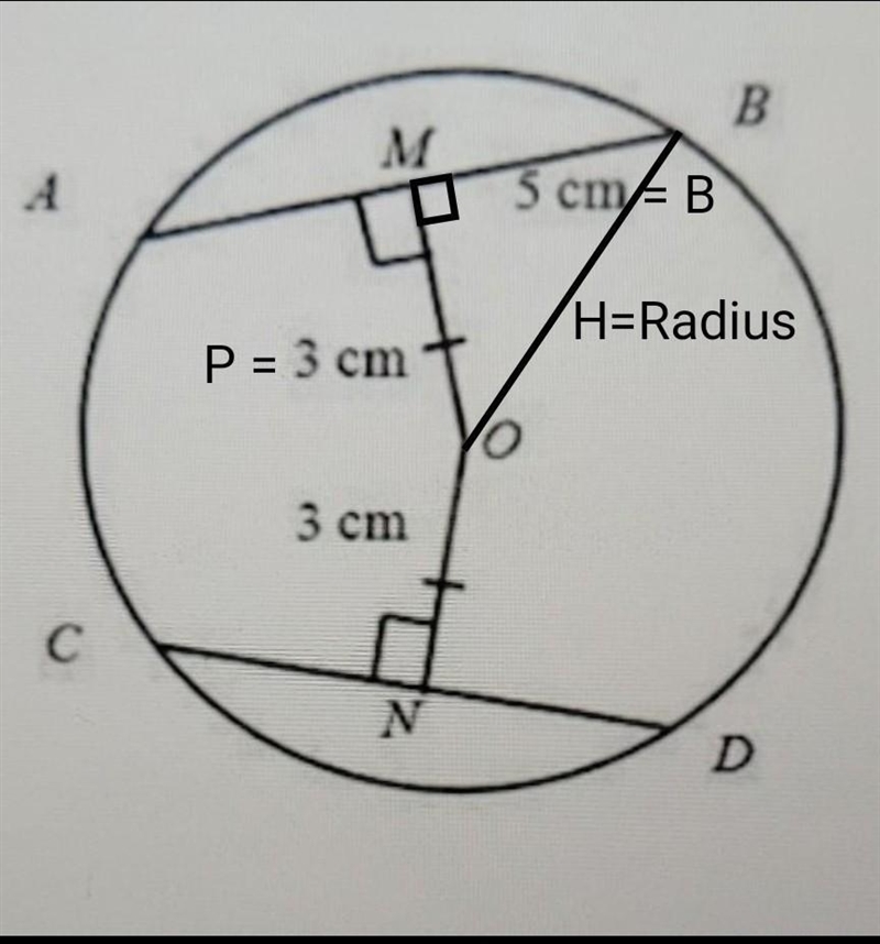 What is the radius of the circle?​-example-1