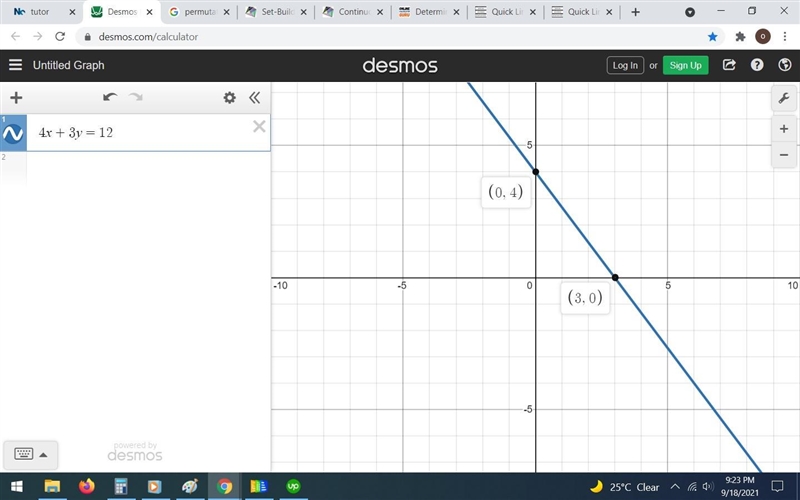 Using the given equation, (a) find the intercepts of its graph and(b) use the intercepts-example-1