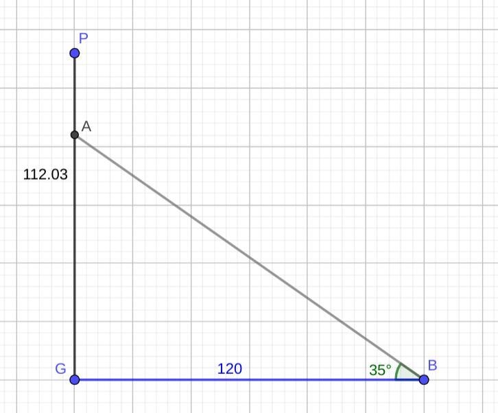 The angle of depression of a boat from three quarters of a vertical pole is 35º. If-example-1