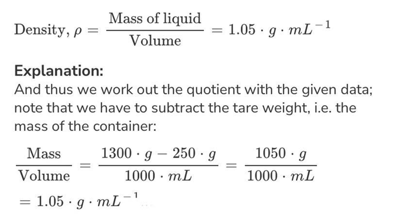 If the mass of the empty container is 250 grams and the final mass of the container-example-1