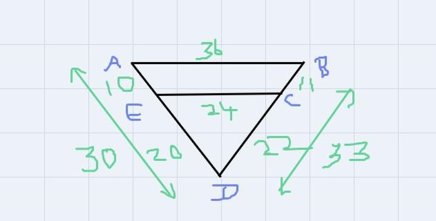 Are the triangles similar ? If yes state how they are similar-example-1