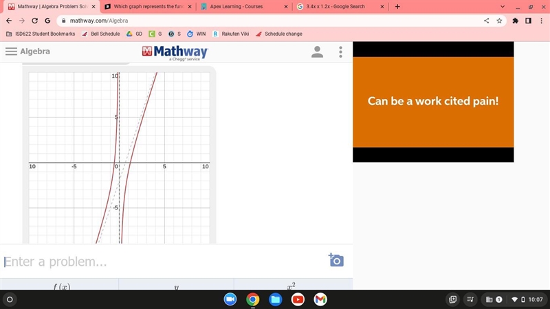 Which graph represents the function f(x) = 3x-2/X-2-example-1