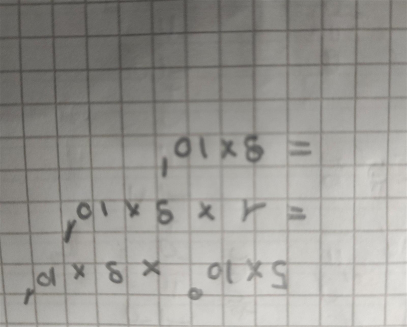 A) Work out (5 x 10°) x (9 x 10') Give your answer in standard form.-example-1