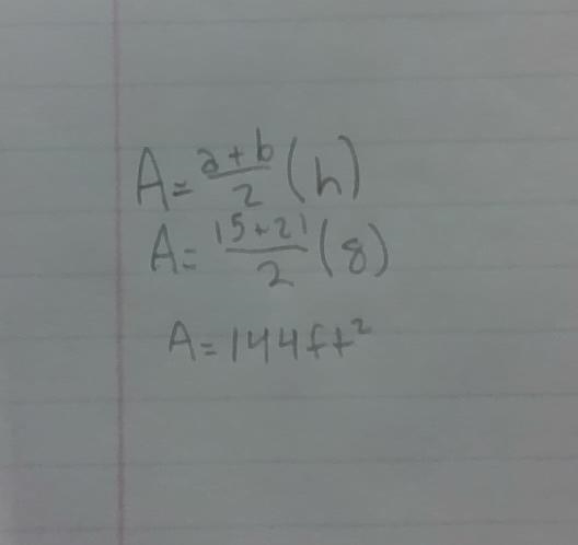 Hiep's yard is in the shape of a trapezoid. The lengths of the parallel sides of the-example-1