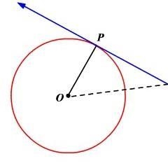 create a tangent to a circle. (use your digital tool, compass, or a loose sheet of-example-1