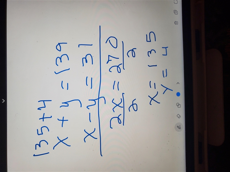 Two numbers have a sum of 139 and a difference of 31. What are the two numbers?-example-1