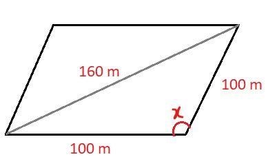 15. The sides of a parallelogram are 100 m each and the length of the longest diagonal-example-1