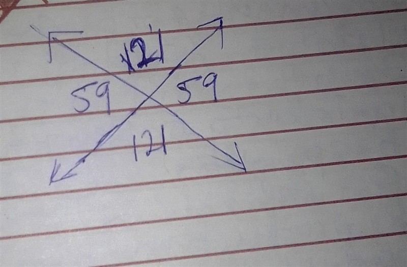 Using the diagram and the given angle measure to find the other three angle measures-example-1