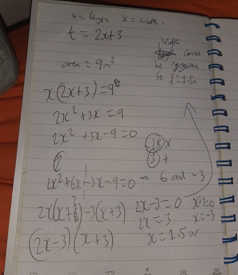 the length of a rectangle is 3 meters more than twice its width what is the width-example-1