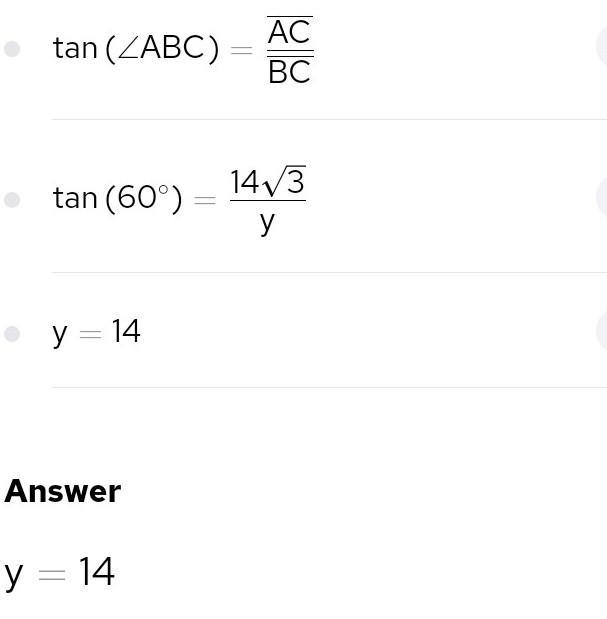 Solve for X and y 60° 14 3-example-2