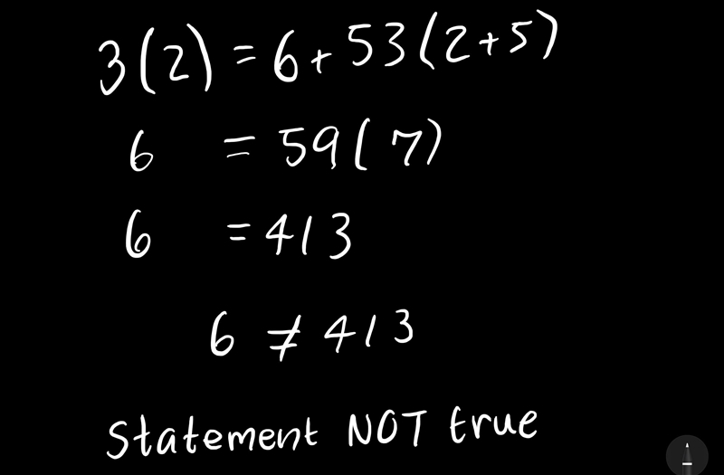 3*(2)=6+5 3*(2+5) Please help-example-1