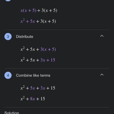 Expand and simplify (x+3)(x+5)-example-1