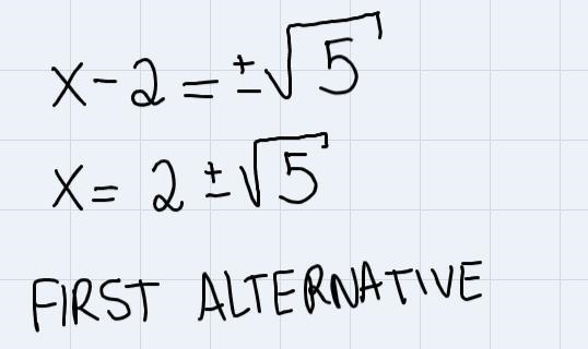 Solve x2 − 4x − 1 = 0 by completing the square.-example-4