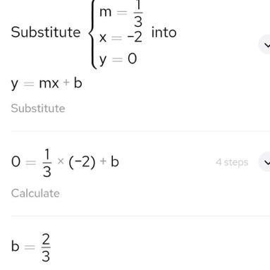 Write an equation of the line that passes through (-2, 0) and is perpendicular to-example-1