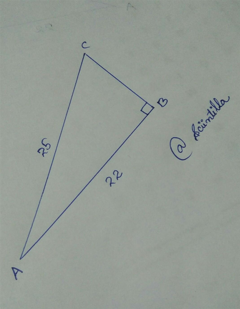 Find the length of the third side. If necessary, round to the nearest tenth 22 25-example-1