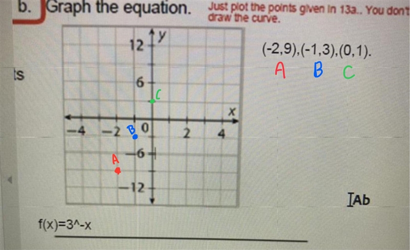 Please help me graph the points with this please and thank you-example-1