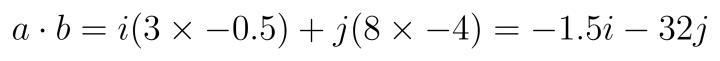 Find a . b if a = 3i + 8j and b= -0.5i - 4j.-example-1