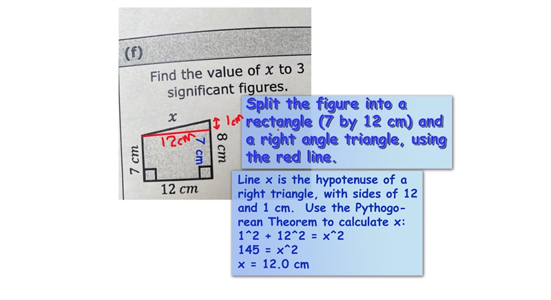 See photo, it’s got to do with Pythagoras theorem but I don’t understand. Please help-example-1