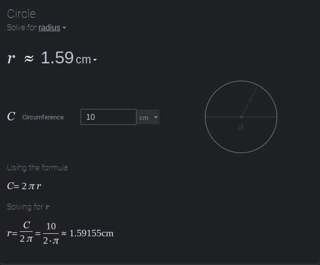 What is the circumference of the circle is 10 cm , to the nearest tenth of a centimeter-example-1