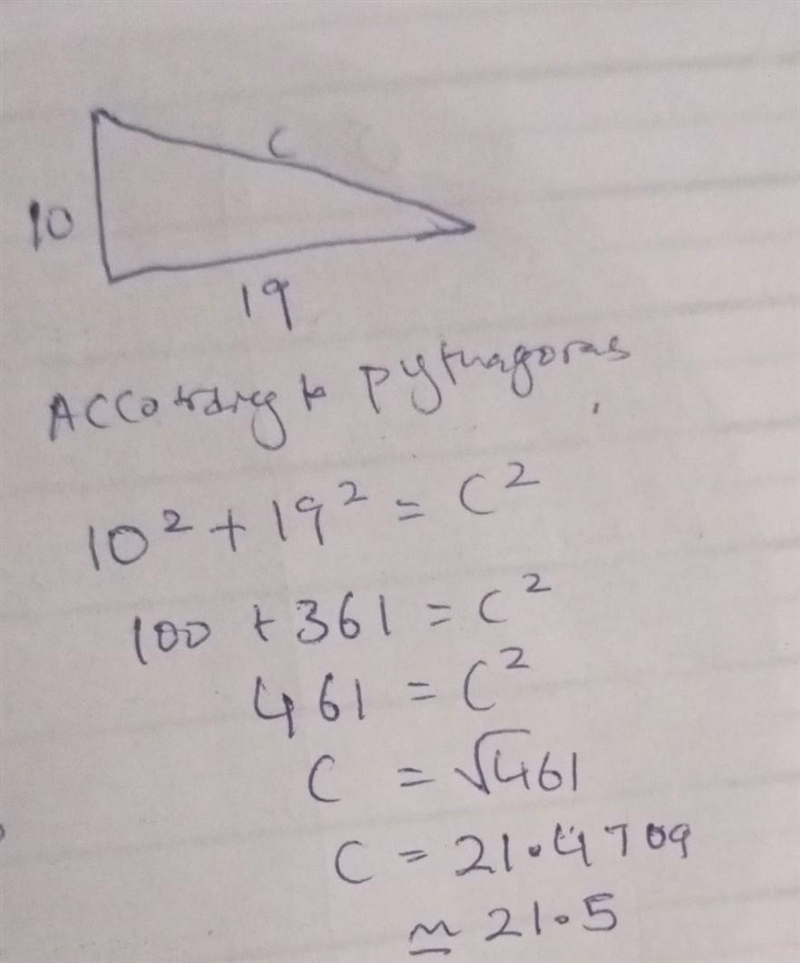 Find the length of the missing side. If necessary, round to the nearest tenth. 29 841 58 21.5-example-1