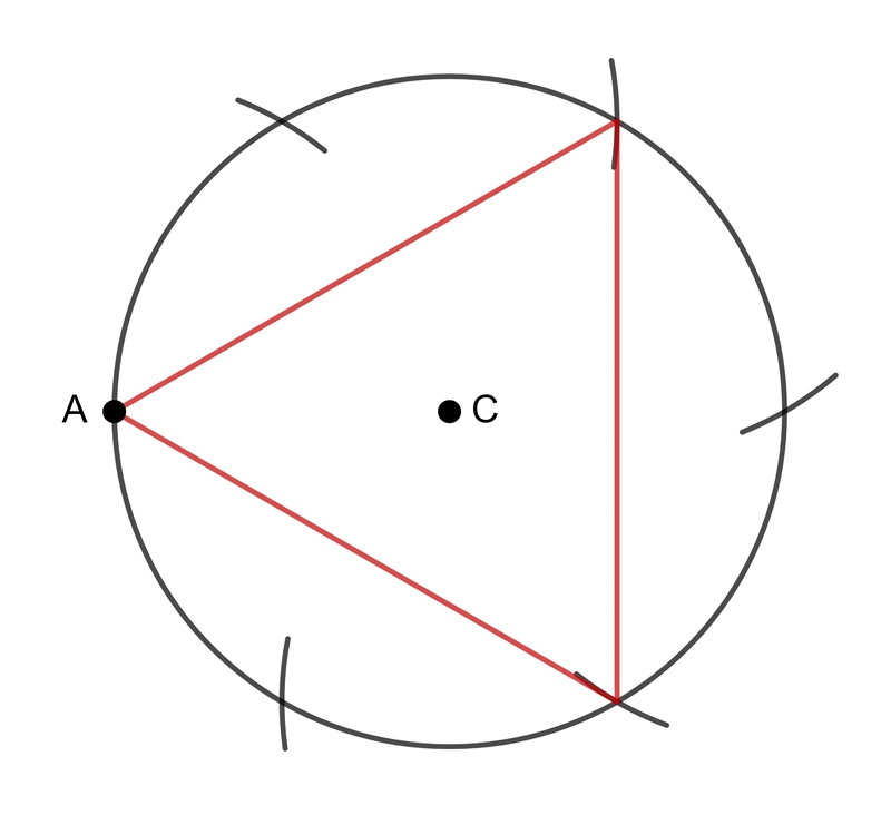 Look at the following diagram. Which is the next step in constructing an inscribed-example-1