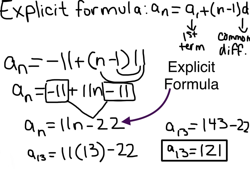 Find the 13th term of a sequence where the first term is -11 and the common difference-example-1