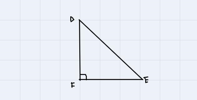 In ADEF, the measure of ZF=90°, DE = 91 feet, and FD = 59 feet. Find the measure of-example-1