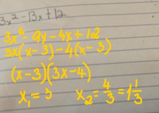 How do I solve this Quadratic expression by factoring?-example-1